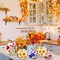 Citrus; 12PCS White Foam Pumpkin Craft Kit with 140 Dried Flowers – DIY Autumn Decoration Set with Glue & Brush for Thanksgiving, Halloween, Wedding & Fall Home Centerpiece Decor; Category:Pumpkin Decor; Image:5